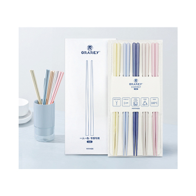 GRAREY 格瑞亚 日式抗菌合金筷 5双/1盒*2盒(共10双)