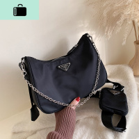 2020新款女包潮流行时尚百搭宽带网红洋气单肩斜挎包春款少女包包NEW LAKE 黑色有标款女斜挎包