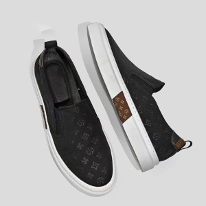 一脚蹬男鞋子春夏季新款透气套脚休闲鞋男士厚底百搭潮流板鞋