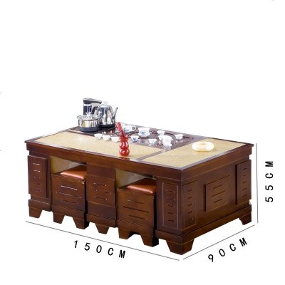 火烧石茶几办公室茶几泡茶桌茶台大理石火山石功夫茶几自动上水