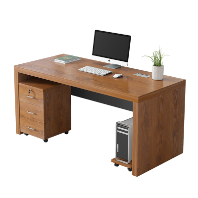 鑫环境 1000*600*750mm 电脑办公桌简约现代老式单人办公室桌椅组合1米带抽屉老板桌子