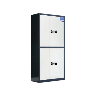 湘渭保密柜财务档案柜文件柜办公室资料储物柜保险柜通双节灰框白门-国保指纹锁