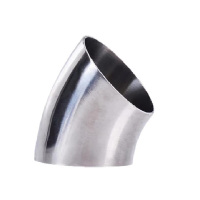 盛京联硕304不锈钢卫生级45度焊接弯头Φ51*1.5(外径*壁厚)个
