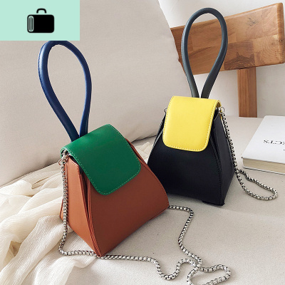 上新小包包2020新款时尚流行撞色斜挎包女百搭ins手提链条粽子包NEW LAKE女斜挎包