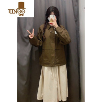 YANXU情侣款!499+ 男装休闲短茄克宽松拉链工装翻领夹克外套459592