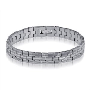 梦克拉Mkela 钨金男士手链 经典 宽版钨金手表链手饰品配饰 如图