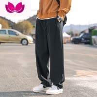 七斓工装裤男士春季直筒运动裤款男生潮牌宽松休闲长裤子男款