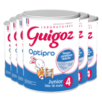 法国进口 古戈氏Guigoz 4段奶粉 补钙成长奶粉 小乖兔蓝罐18个月以上900g[6罐装]