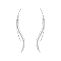 925纯银波浪耳钉女耳环耳饰韩国网红气质简约个性ins冷淡风送女朋友老婆情人节七夕生日礼物