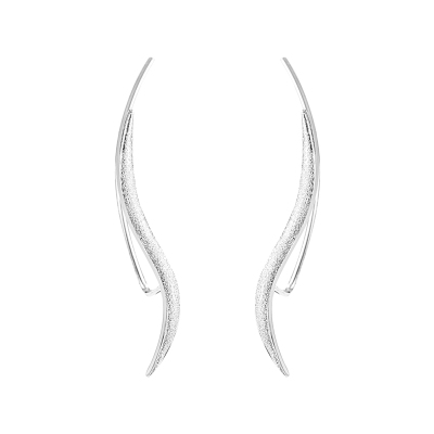 925纯银波浪耳钉女耳环耳饰韩国网红气质简约个性ins冷淡风送女朋友老婆情人节七夕生日礼物