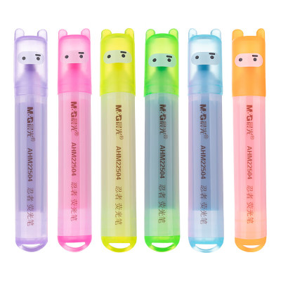 晨光 M&G 单头6色荧光笔 AHM22504 单头 (混色) 6支/盒 套