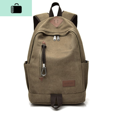 时尚潮流双肩包ins休闲帆布背包复古旅行高中大学生书包男女电脑NEW LAKE 咖啡色