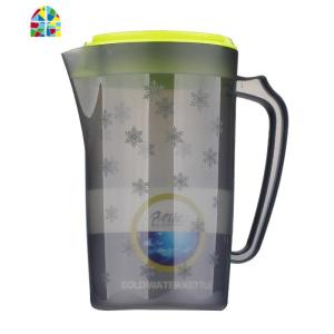 贝合耐热冷水壶大容量塑料凉水壶家用果汁扎壶韩式创意凉水杯套装 FENGHOU 绿灰色(2200ML)