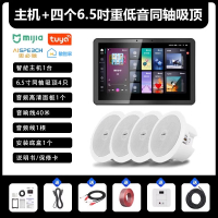 先科(SAST)智能AI家庭吸顶音响套装家用客厅无线蓝牙吊顶 智能语音主机+6个6.5英寸重低音同轴吸顶音响