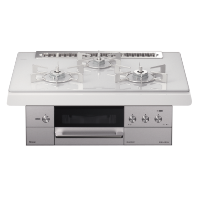 日本林内燃气灶DELICIA(按键)75嵌入式三眼灶煤气炉烤箱自动烤配烤盘天然气RHS71W30E14RCASTW