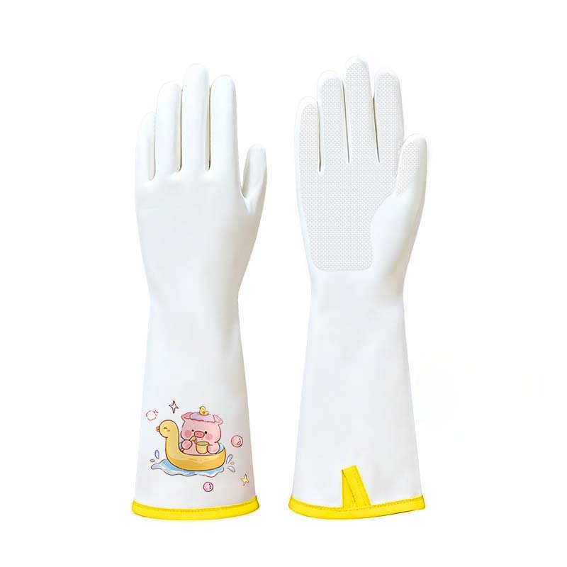 丁腈手套家务洗碗厨房耐用加厚加长防水洗衣服刷碗做饭食品级专用