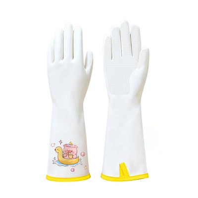 丁腈手套家务洗碗厨房耐用加厚加长防水洗衣服刷碗做饭食品级专用