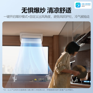 美的厨房空调家用厨房专用1.5匹厨清凉变频集成吊顶式大冷量防油烟省电厨房空调CKF-30XW/BN8Y-XD300极地白