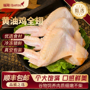 雀淘 黄油鸡全翅400g/袋 2袋装 整枝连翅未腌制原切可烤可卤可炸冷冻锁鲜家用方便