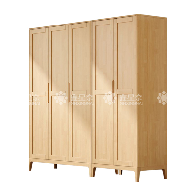 鑫星奈XXN4031134简约实木衣柜五门收纳柜