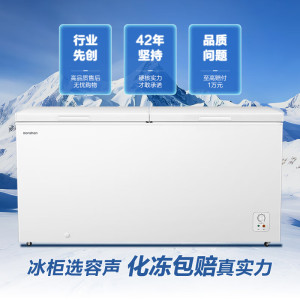 容声(Ronshen)BD/BC-506ZMMA 506升大容量冰柜冷藏冷冻转换单温冷柜 厨房雪糕卧式冷冻柜