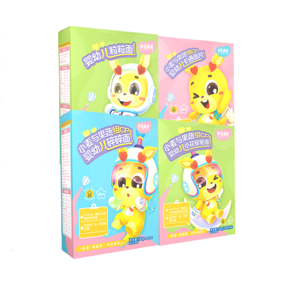 秋田满满婴幼儿小花星星面+碎碎面+粒粒面+卡通面组合宝宝面条有机营养果蔬面辅食儿童营养细面条