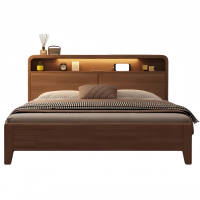 鑫木樽板式床1.5*2*0.97m+5cm床垫+床头柜1组