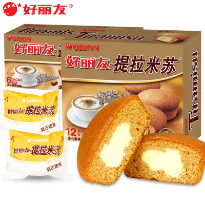 好丽友提拉米苏蛋糕12枚盒装早餐夹心面包蛋糕西式甜品糕点