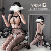 霏慕情趣内衣制服连体衣网眼性感开档连身袜套装女式情趣睡衣女士衣服成人用品7405