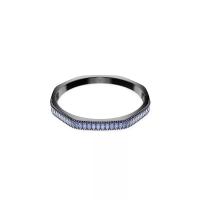 Swarovski施华洛世奇女款蓝色方形切割水晶镀黑钌手链 时尚优雅可