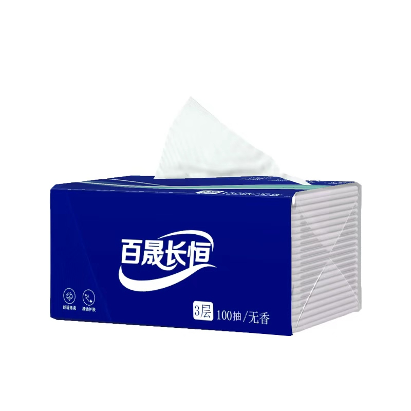 百晟长恒 BSCH-C22B 3层100抽 152mm*190mm 面巾纸