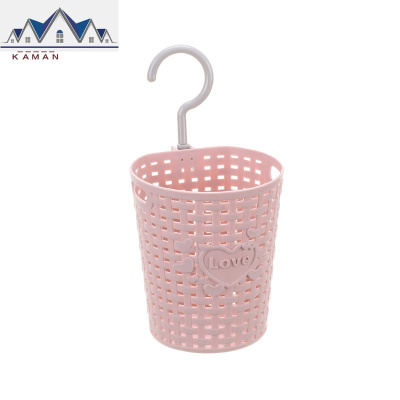 多功能迷你塑料藤编吊篮自由旋转浴室卫生间宿舍多层收纳挂篮 三维工匠收纳篮