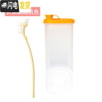 三维工匠2/350迷你纤巧壶自制果蜜果醋酵素大容量冷水壶调料瓶 木瓜橙2+长颈刷随机色凉水壶