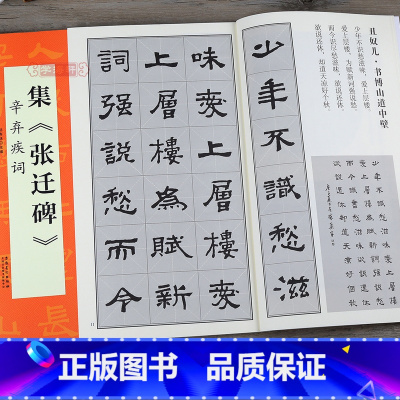 [正版]集张迁碑 辛弃疾词 陆有珠 翰墨诗词大汇 集字隶书毛笔书法练字帖碑帖书籍图书 米字格对照临摹古贴 安徽美术出版