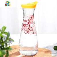 冷水壶玻璃家用带盖密封大容量透明创意饮料果汁水瓶凉白开水扎壶 FENGHOU 浅蓝色凉水壶