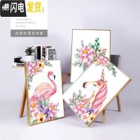 三维工匠十字绣2019新款绣卧室玄关线绣客厅三联画清新小幅 [一套3幅]丝线单个85×60CM-线量多30-[送工具]