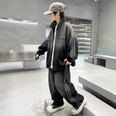 儿童套装春秋款2026新款男童春装运动服中大童春季外套两件套
