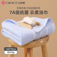 洁丽雅全棉浴巾夏天纯棉成人儿童吸水柔软男女洗澡裹巾浴巾7376EVA单条装 随机颜色