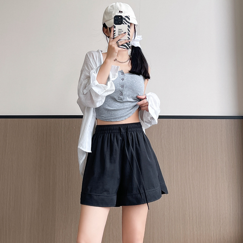 冰丝运动短裤女外穿2025新款夏季薄款大码胖mm休闲速干山本五分裤