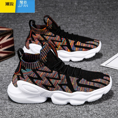 聚范袜子男鞋夏季透气薄款2024新款百搭增高运动休闲厚底老爹潮鞋