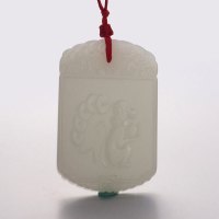 梦克拉 和田玉吊坠 白玉 和田玉十二生肖吊坠 属相 和田玉生肖猴吊坠 玉佩