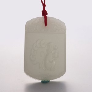 梦克拉 和田玉吊坠 白玉 和田玉十二生肖吊坠 属相 和田玉生肖猴吊坠 玉佩 和田玉生肖猴吊坠