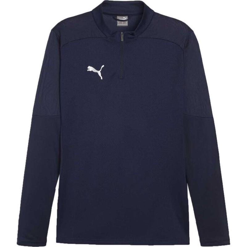 彪马(Puma)高弹透气半拉链训练T恤男款足球运动上衣干CELL排汗舒