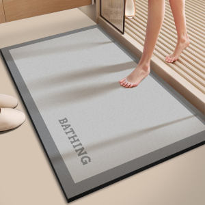 [补贴10%]40*60cm-厚3mm-经济款 卫生间地垫浴室防滑吸水厕所强门口洗手间硅藻泥速干脚垫地毯卫浴