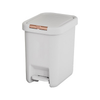 臻远 ZY5090111手按脚踩两用垃圾桶 送1卷垃圾袋 10L 白色