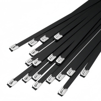 依诺九吉 304包塑不锈钢扎带金属扎带 多型号 包