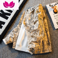 七斓HPCP美式潮牌印花牛仔外套男高级感痞帅炸街男士休闲夹克上衣