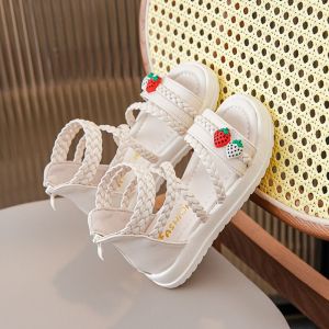 女童凉鞋时尚软底新款小女孩公主鞋中大童夏季罗马凉鞋女童鞋