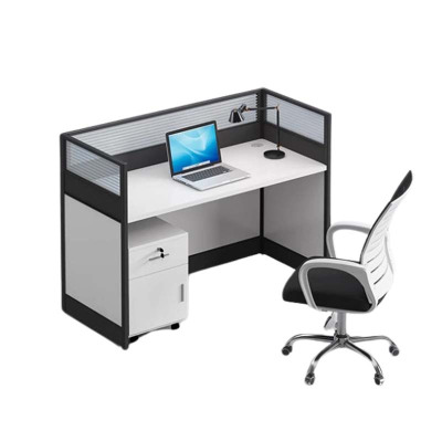 汉诺鑫威办公桌四人位职员桌简约现代财务桌椅组合屏风卡座员工位单人位(含柜椅)