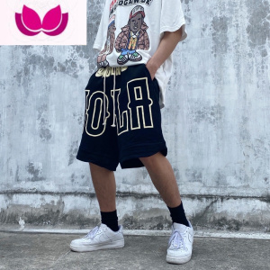七斓特大码300斤美式潮ins休闲运动短裤男宽松阔腿篮球裤夏季新款裤子